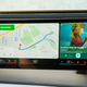 A photo of Android Auto on an elongated screen